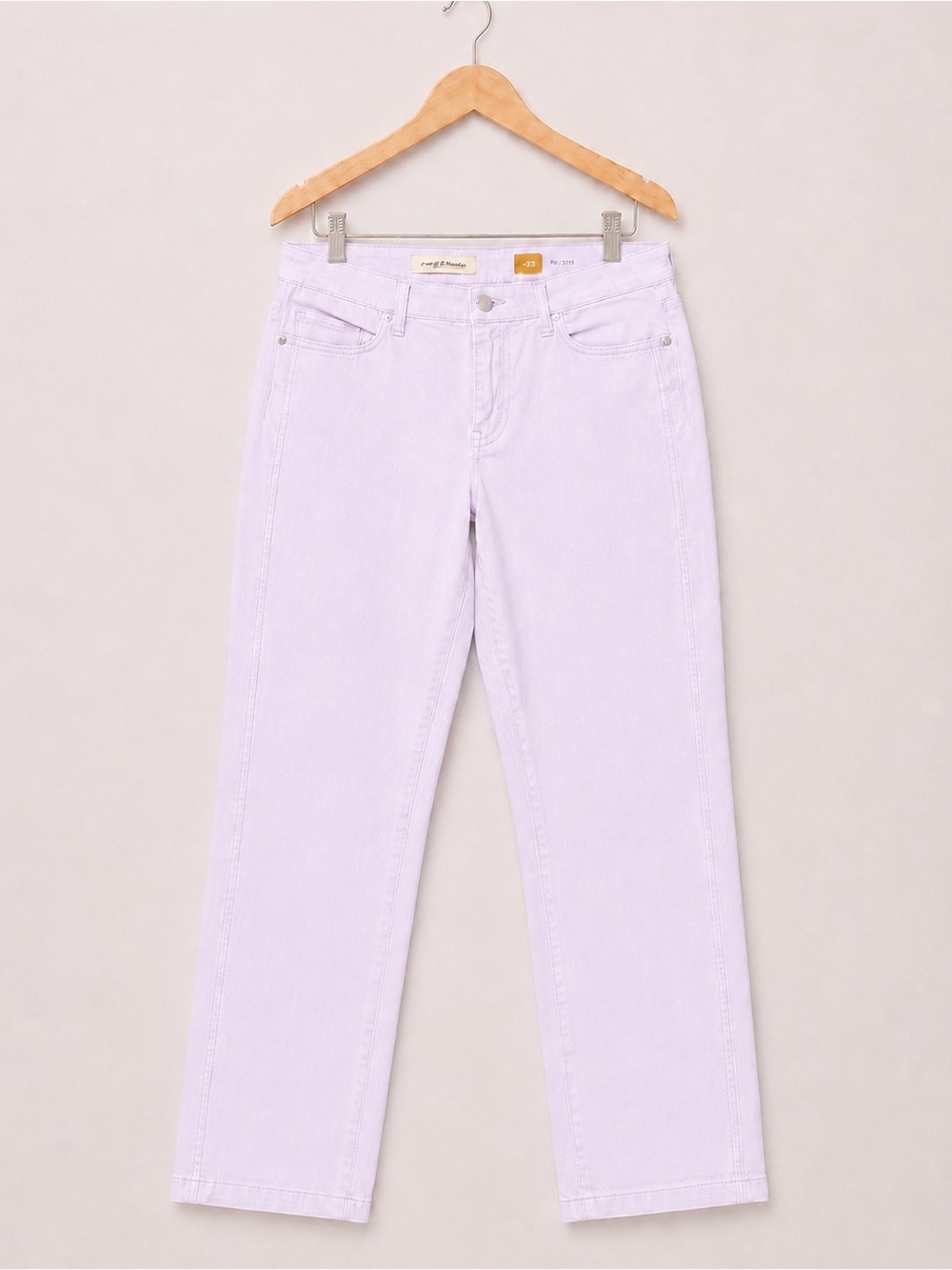 Pilcro And The Letterpress Lavender Cropped Straight Leg High Waist Denim Jeans
